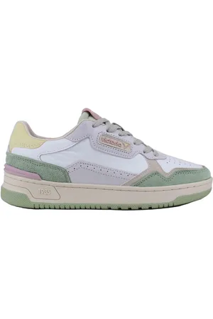 victoria Sneakers donna in pelle bianca e camoscio nude