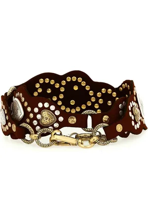 Campomaggi Cianture donna Cuore in pelle con borchie e catene