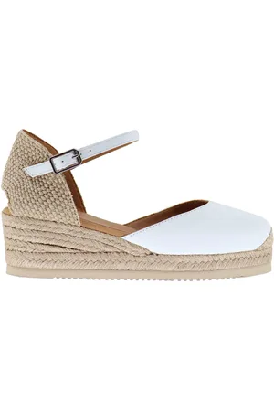 Unisa Sandali espadrillas donna in pelle bianca