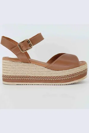 Unisa Sandali espadrillas donna in pelle cuoio