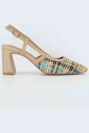 Exe Slingback donna in tessuto con tacco alto