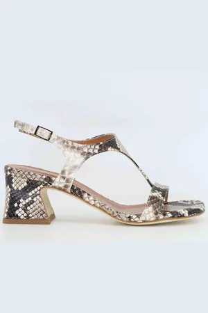 Tattoo Sandali infradito donna in pelle tacco basso