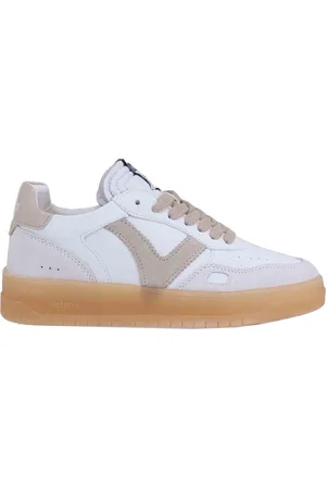 victoria Sneakers donna in pelle bianca e camoscio