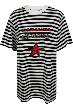 Max Mara Kaki T-Shirt Righe Stelle