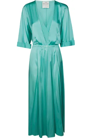 FORTE FORTE Silk Satin Half Sleeve Dress