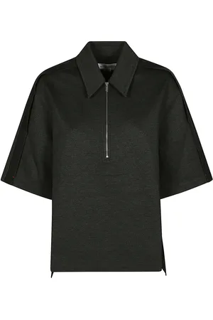 Victoria Beckham Zip Details Polo Top