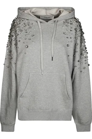 Golden Goose Hoodir Organic Slub Heavy Fleece With Crystals