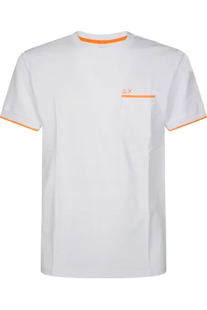 sun68 T Shirt Piquet Bande Fluo