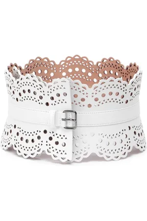 Alaïa `Vienne Wave` Leather Bustier Belt