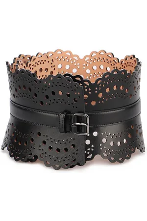 Alaïa `Vienne Wave` Leather Bustier Belt