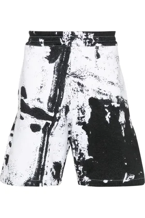 Alexander McQueen `Allover Fold` Print Shorts