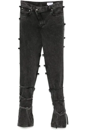 Alexander McQueen Baggy Tied Jeans