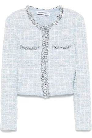 Self-Portrait Check Cardigan