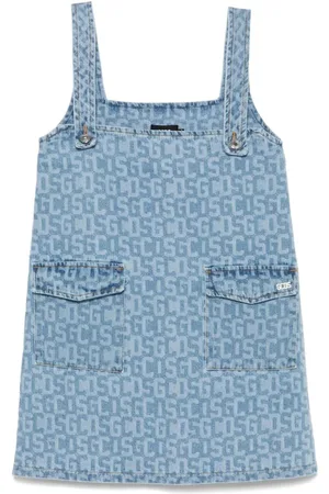 GCDS `Monogram` Denim Pockets Dress