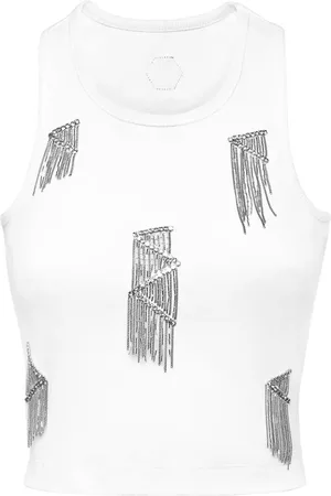 Philipp Plein Tank Top Fringe