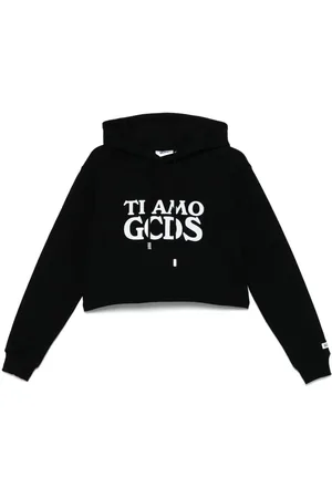GCDS `Ti Amo ` Crop Hoodie