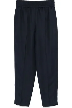 Brunello Cucinelli Viscose And Linen Fluid Twill Baggy Pull-On Pants