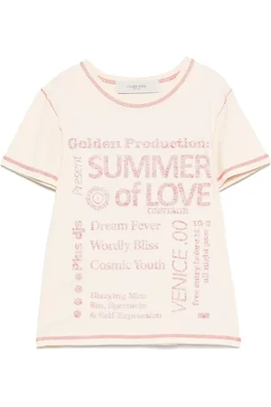 Golden Goose `Journey` Slim T-Shirt With Internal Print