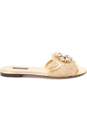 Dolce & Gabbana `Rainbow` Slides With Brooch Detailing