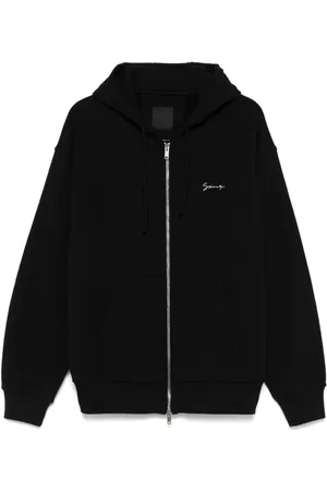 Givenchy Boxy Fit Hoodie With Zip And Pocket Base