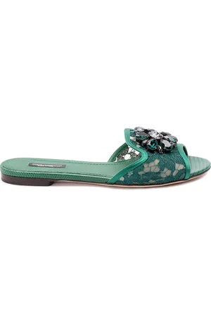 Dolce & Gabbana `Rainbow` Slides With Brooch Detailing