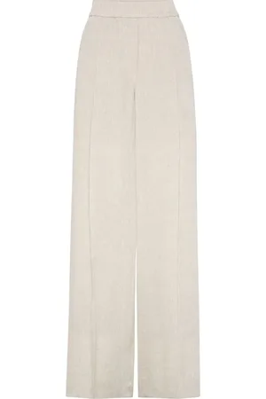 Brunello Cucinelli Linen Loose Track Pants