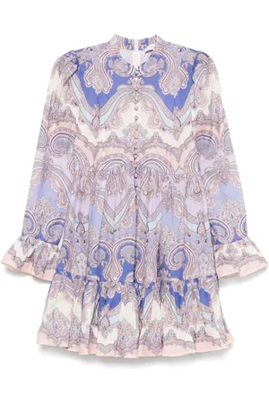 ZIMMERMANN `Maxine` Long Sleeve Mini Dress