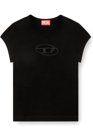 Diesel `T-Angie` T-Shirt With `Oval-D` Laser-Cut