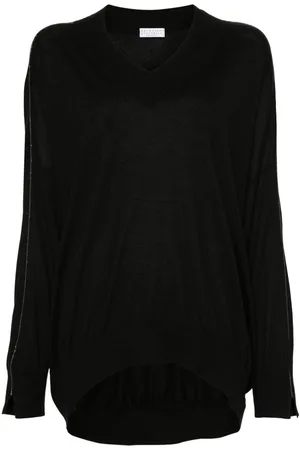 Brunello Cucinelli Long Sleeve V-Neck Sweater