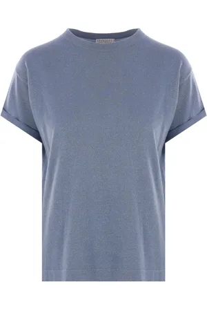 Brunello Cucinelli `Sparkling` Cashmere And Silk Lightweight T-Shirt