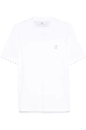 Brunello Cucinelli Cotton Jersey Crew-Neck T-Shirt With Logo