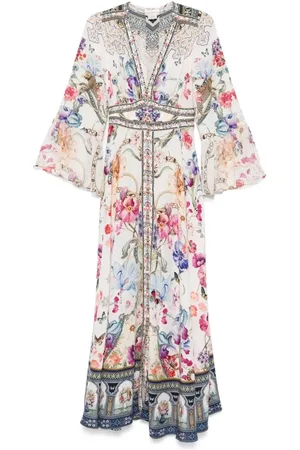 Camilla Shaped Waistband Dress With Ruffle Sleeve