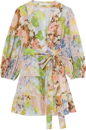 ZIMMERMANN `Pop Wrap` Mini Dress