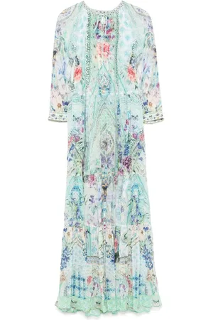 Camilla Long Gathered Panel Dress