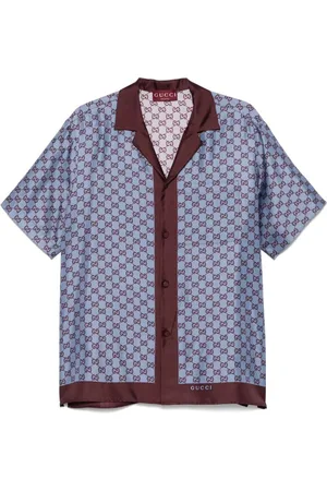 Gucci `Disco` Bowling Shirt `Gg Border`