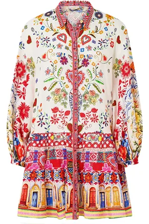 Camilla Long Sleeve Tiered Short Dress