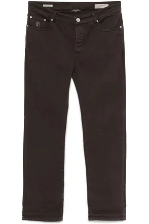 Brunello Cucinelli Garment-Dyed Comfort Lightweight 5-Pocket Jeans