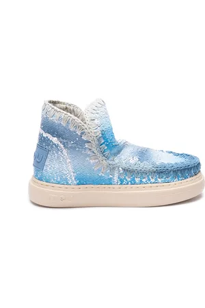Mou Sneakers With Sequins Allover And Dégradé Stitching