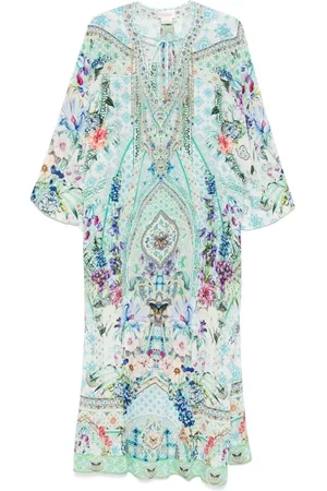 Camilla V-Neck Kaftan With Ties