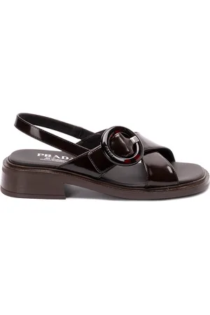 Prada Brushed Leather Sandals