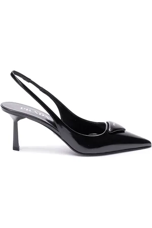 Prada Brushed Leather Slingback Pumps