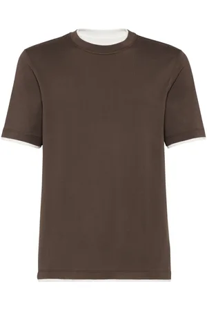 Brunello Cucinelli Crew-Neck T-Shirt With Faux-Layering