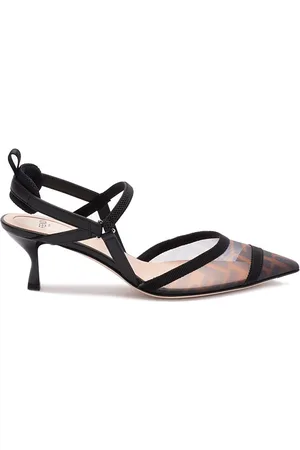 Fendi `Colibrì` Medium-Heeled Slingbacks