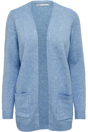 Cardigan Lungo ONLY Donna - Maglia Elasticizzata Con Tasche Aperto - Foto 9