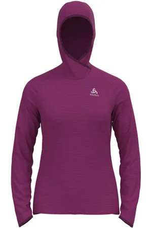 Odlo Midlayer Millennium Elementblank-spacemaglia running con cappuccio