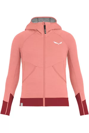 Salewa Puez Hybrid Pl G FZ Hdyblank-spacefelpa in pile con cappuccio