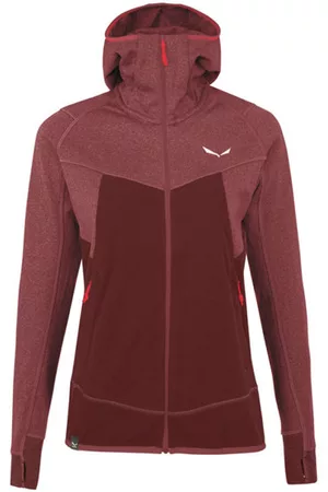 Salewa Puez Hybridblank-spacefelpa in pile con cappuccio