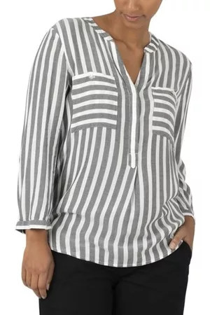 Timezone Donna Camicie a maniche lunghe - Striped Henley - camicia a maniche lunghe - donna. Taglia XS