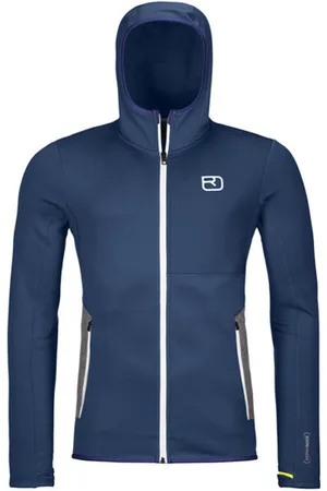 ORTOVOX Fleece Hoodyblank-spacefelpa in pile con cappuccio