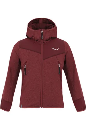 Salewa Agner Melangeblank-spacefelpa in pile con cappuccio